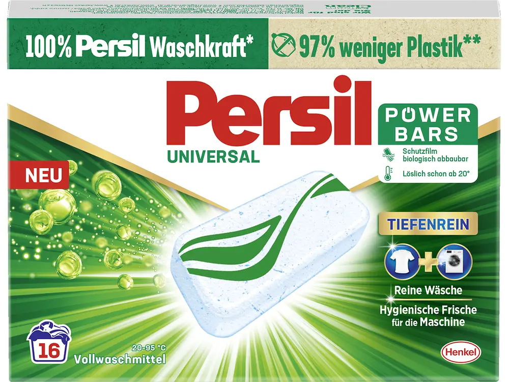 กล่องPERSIL สูตรแทบปราศจากพลาสติก